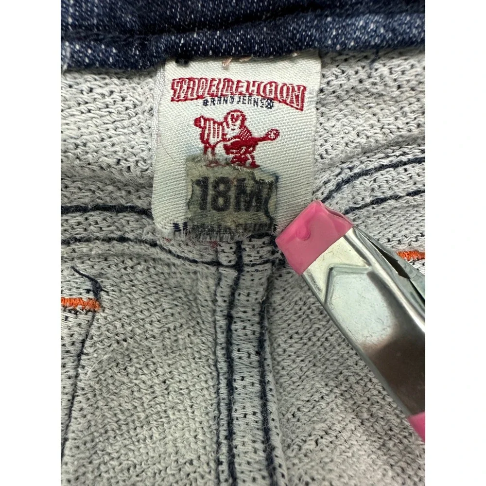True Religion Jean Shorts Toddler Size 18M Lightly Distressed Adjustable Waist